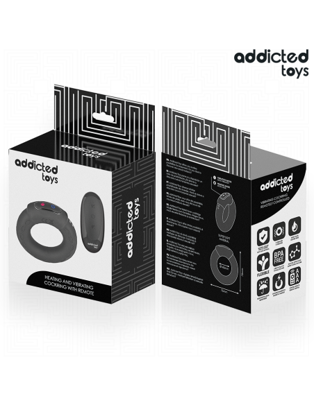 Addicted toys - anillo pene vibrador efecto calor control remoto