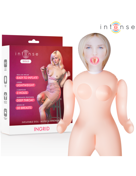 Intense dolls - ingrid muÑeca hinchable con tres orificios