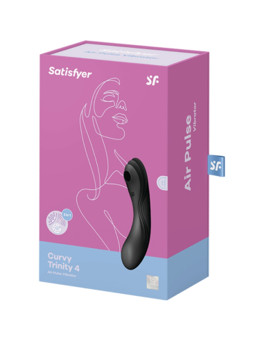 Satisfyer - curvy trinity 4 estimulador y vibrador negro