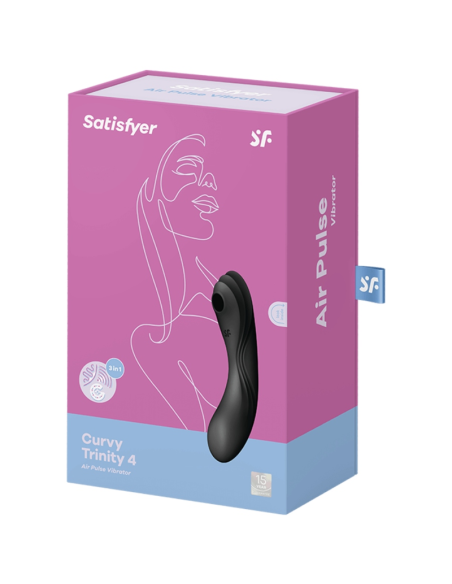 Satisfyer - curvy trinity 4 estimulador y vibrador negro
