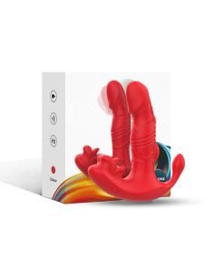 Armony - vibrador anal panty estimulador punto c y g control remoto rojo