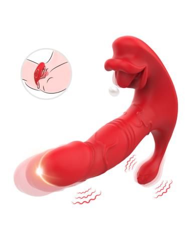 Armony - vibrador anal panty estimulador punto c y g control remoto rojo