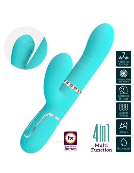 Pretty love - vibrador punto g multifunciÓn verde agua
