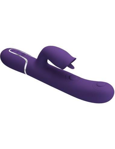 Pretty love - vibrador rabbit con licking morado