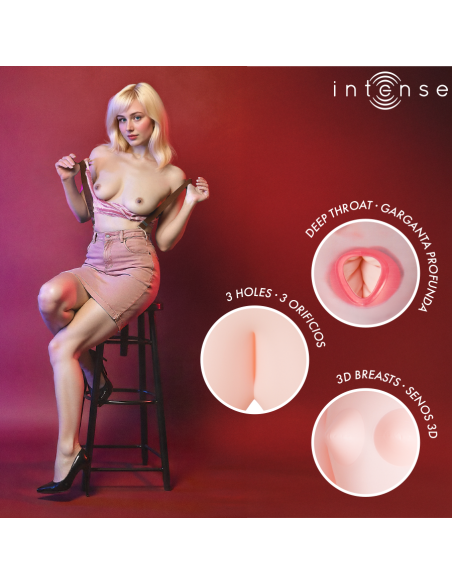 Intense dolls - ingrid muÑeca hinchable con tres orificios