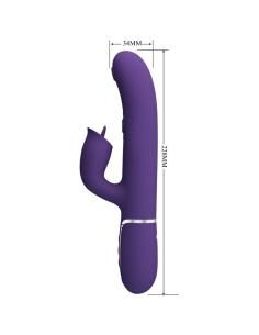 Pretty love - vibrador rabbit con licking morado 2