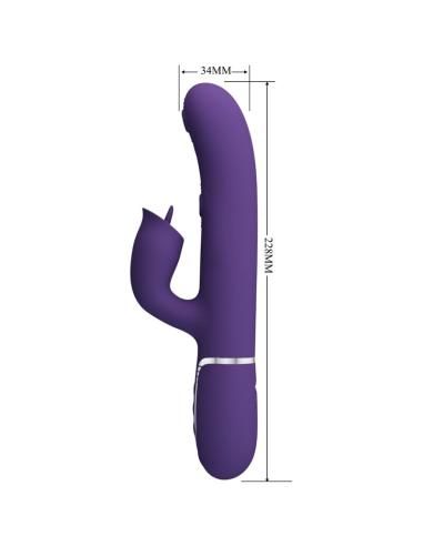 Pretty love - vibrador rabbit con licking morado