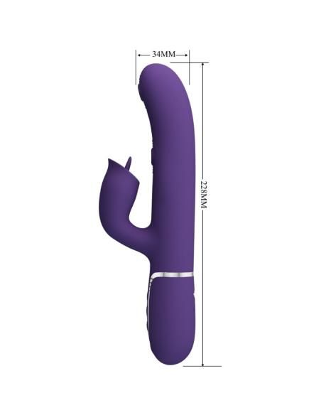 Pretty love - vibrador rabbit con licking morado