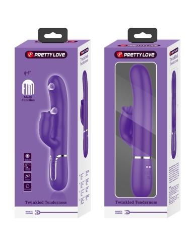 Pretty love - vibrador rabbit con licking morado