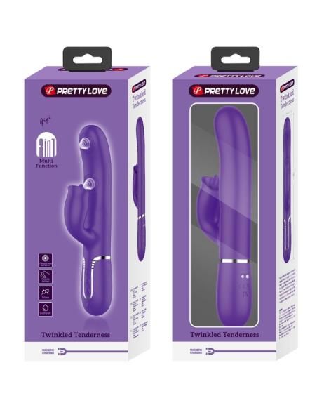 Pretty love - vibrador rabbit con licking morado