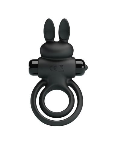 Pretty love - anillo vibrador iii conejo para pene negro
