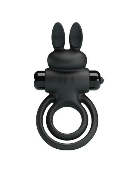 Pretty love - anillo vibrador iii conejo para pene negro