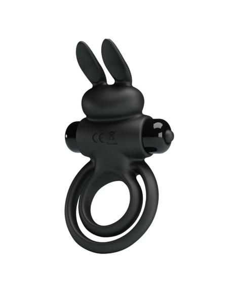 Pretty love - anillo vibrador iii conejo para pene negro