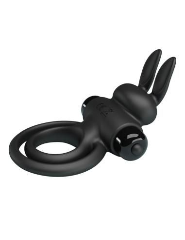 Pretty love - anillo vibrador iii conejo para pene negro