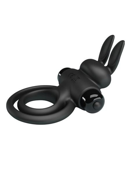 Pretty love - anillo vibrador iii conejo para pene negro