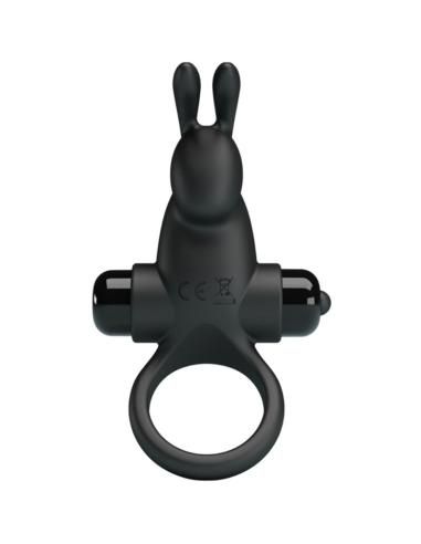 Pretty love - anillo vibrador + estimulador rabbit clÍtoris 10 vibraciones negro