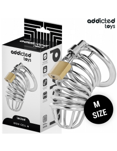 Addicted toys locked - iron cell jaula para pene de metal talla m