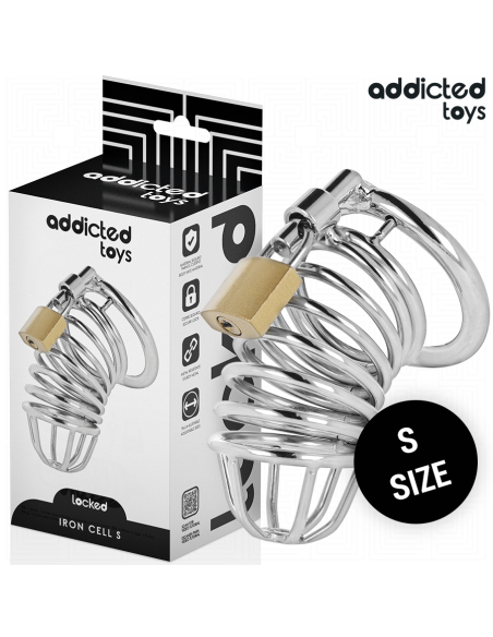 Addicted toys locked - iron cell jaula para pene de metal 4 cm talla s