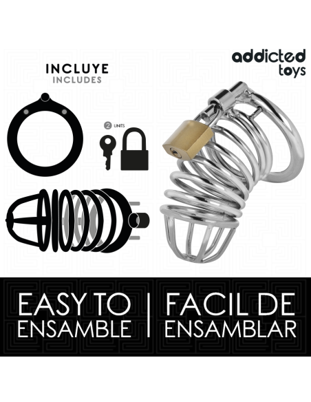 Addicted toys locked - iron cell jaula para pene de metal 4 cm talla s