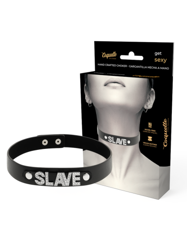 Coquette chic desire - choker cuero vegano slave