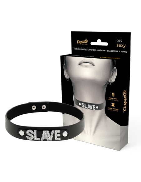 Coquette chic desire - choker cuero vegano slave