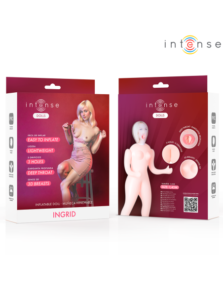Intense dolls - ingrid muÑeca hinchable con tres orificios