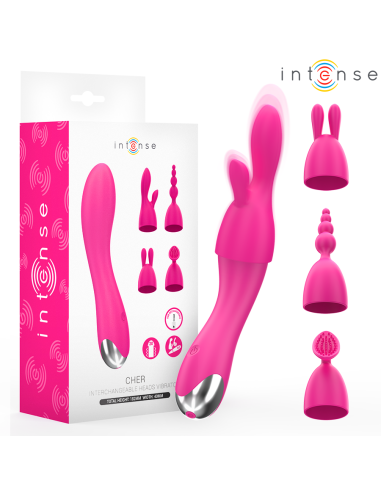 Intense - cher vibrador 20 patrones con cabezales intercambiables