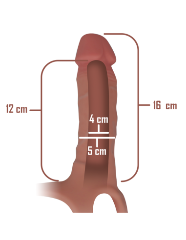 Intense - arnÉs hueco con dildo silicona 16 x 3.5 cm