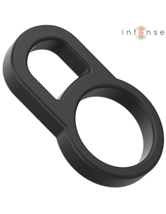 Intense - bobby anillo doble para pene silicona negro