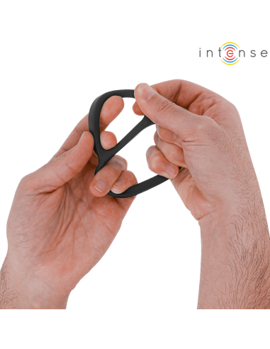 Intense - bobby anillo doble para pene silicona negro