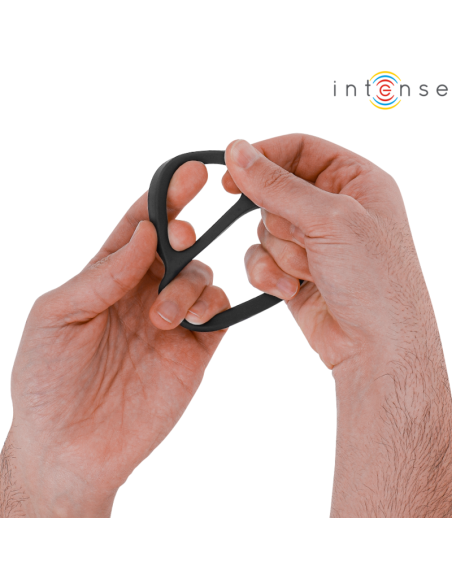 Intense - bobby anillo doble para pene silicona negro