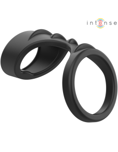 Intense - theo anillo doble para pene silicona negro modelo 3