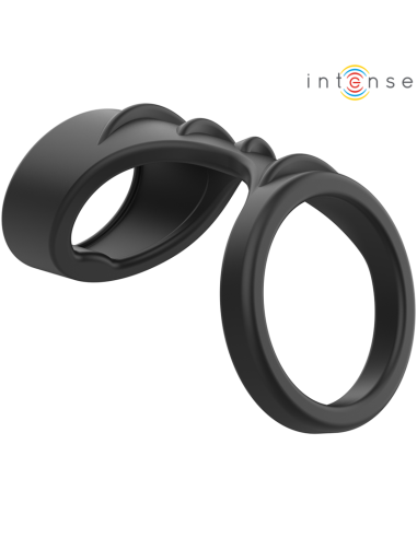 Intense - theo anillo doble para pene silicona negro modelo 3