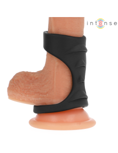 Intense - theo anillo doble para pene silicona negro modelo 3 2