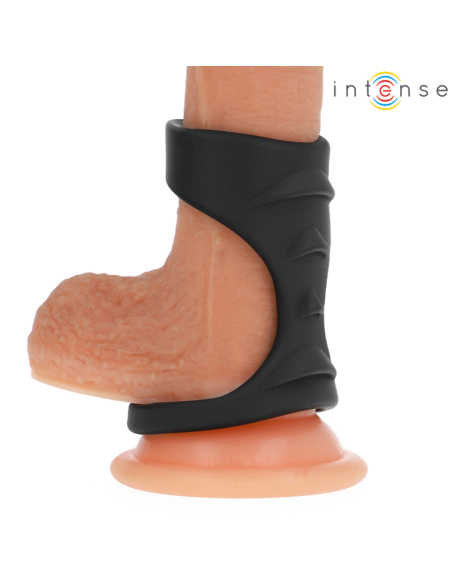 Intense - theo anillo doble para pene silicona negro modelo 3