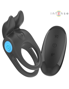 Intense - sam anillo doble vibrador pene 10 vibraciones negro