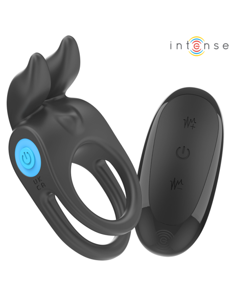 Intense - sam anillo doble vibrador pene 10 vibraciones negro