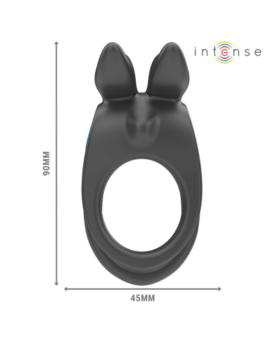 Intense - sam anillo doble vibrador pene 10 vibraciones negro