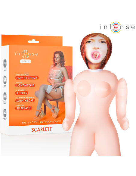 Intense dolls - scarlett muÑeca hinchable con tres orificios