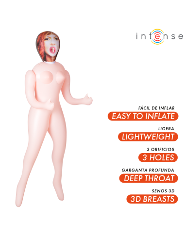 Intense dolls - scarlett muÑeca hinchable con tres orificios