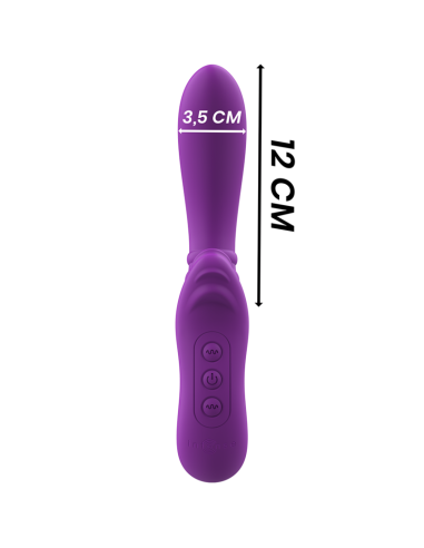 Intense - harry vibrador flexible con lengua morado