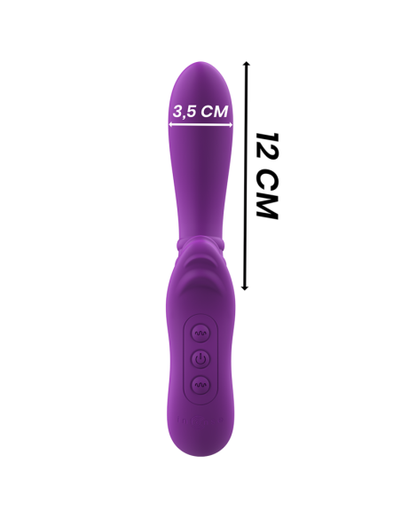 Intense - harry vibrador flexible con lengua morado