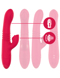 Intense - dua vibrador multifunciÓn recargable up & down con lengua rojo 2