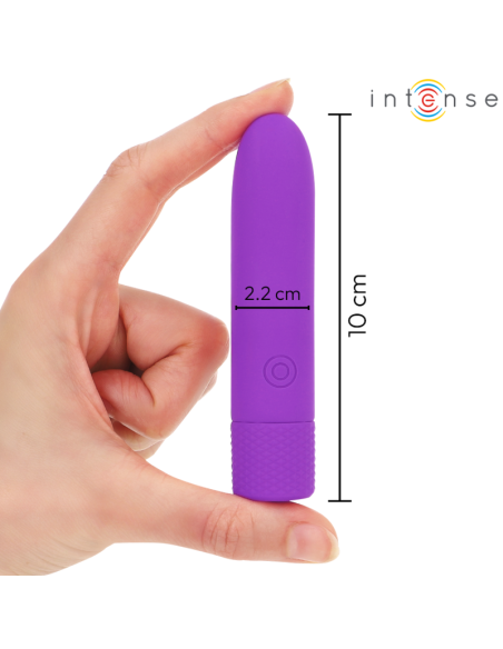Intense - symone bala vibradora recargable por usb 8 vibraciones morado 10 x 2.2 cm