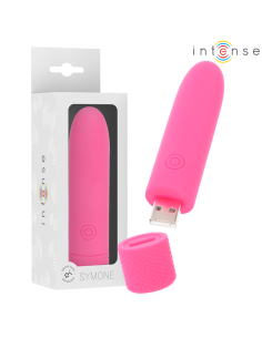 Intense - symone bala vibradora recargable por usb 8 vibraciones rosa 10 x 2.2 cm