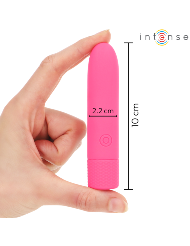 Intense - symone bala vibradora recargable por usb 8 vibraciones rosa 10 x 2.2 cm
