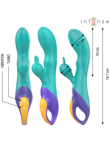 Intense - fred vibrador recargable rabbit azul