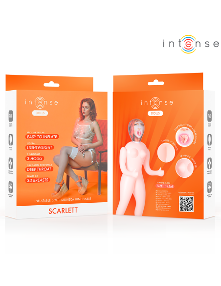 Intense dolls - scarlett muÑeca hinchable con tres orificios