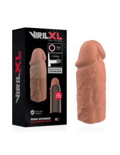 Virilxl - extensiÓn de pene liquid silicone v3 marrÓn 2
