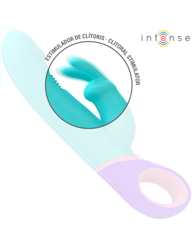 Intense - mÓnica vibrador rabbit con estimulador rotatorio del punto g azul